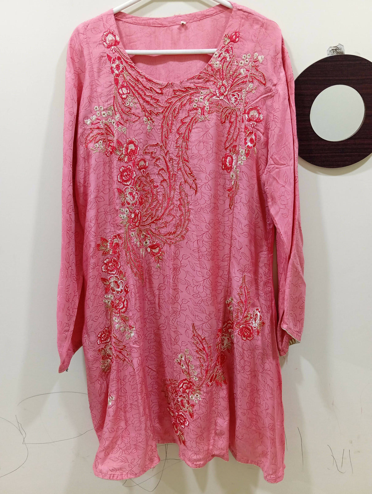 Embroidered Jacquard Frock | Women Frocks & Maxis | Large | Preloved