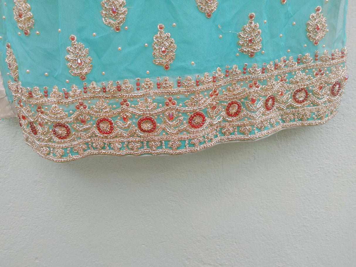 Ferozi green formal Suit | Women Locally Made Formals | Medium | New