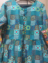 بلیو پرنٹ شدہ کرتہ (سائز ایس) | خواتین کا کرتہ | نئی