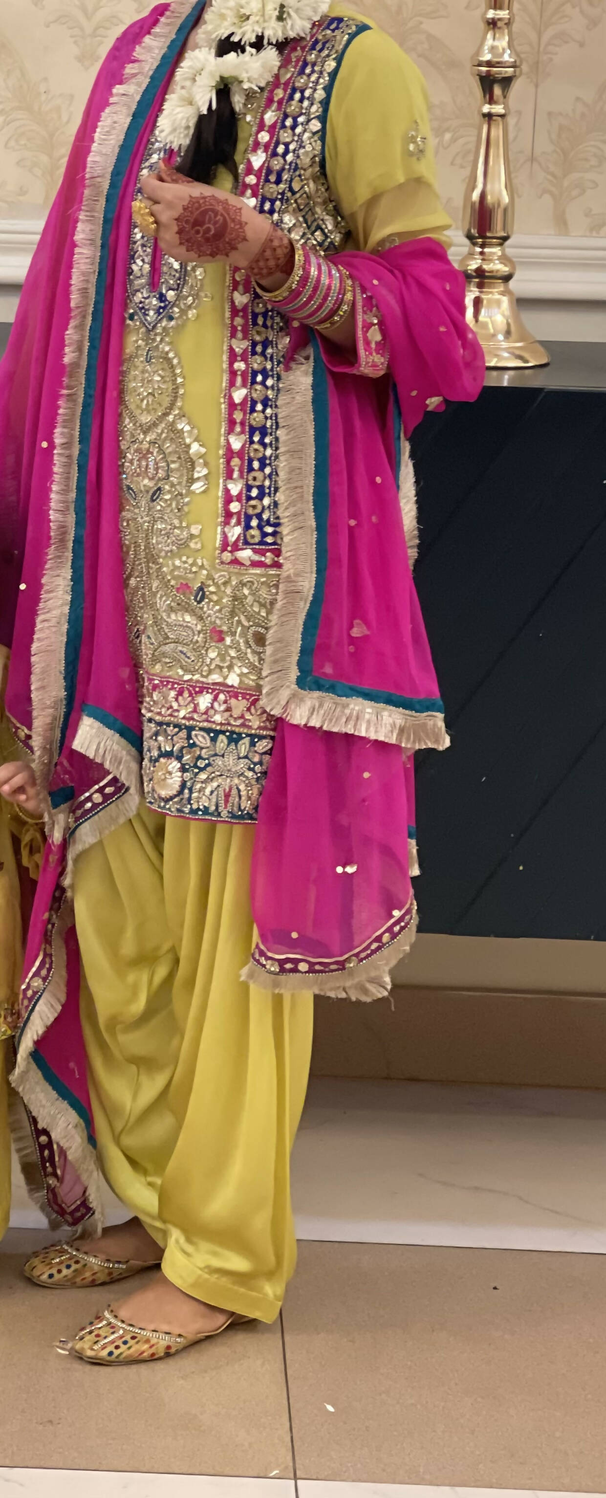 Mehndi Embroided Dress | Women Bridals | Worn Once