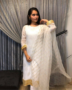 Beautiful Long white Kurta | Women Locally Made Formals | Medium | New