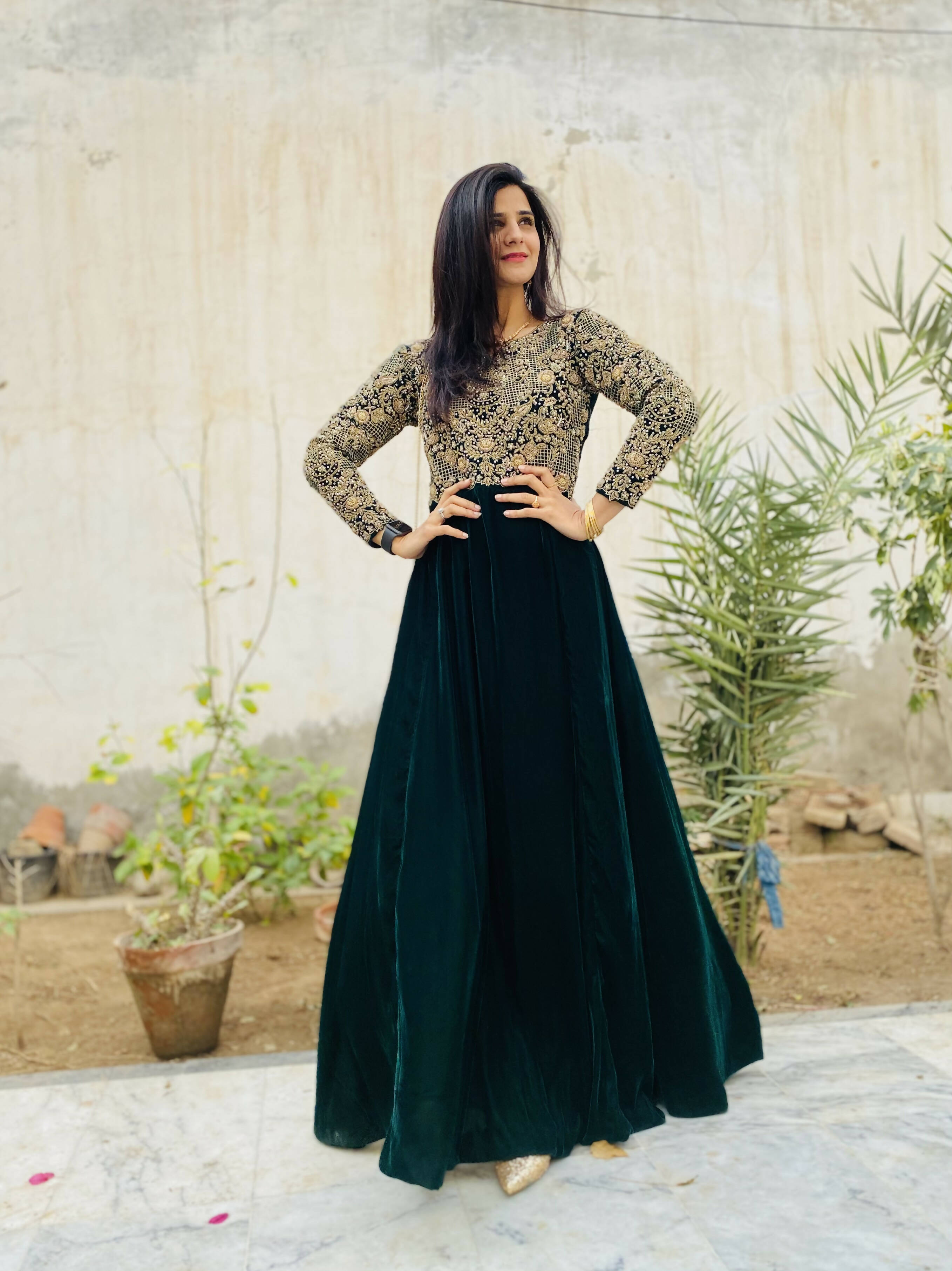 Velvet maxi hot sale designs