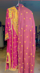 Beautiful Boutique Dress | Handmade Balochi Dress Mehroon Color | Women Branded Kurta | Medium | Preloved