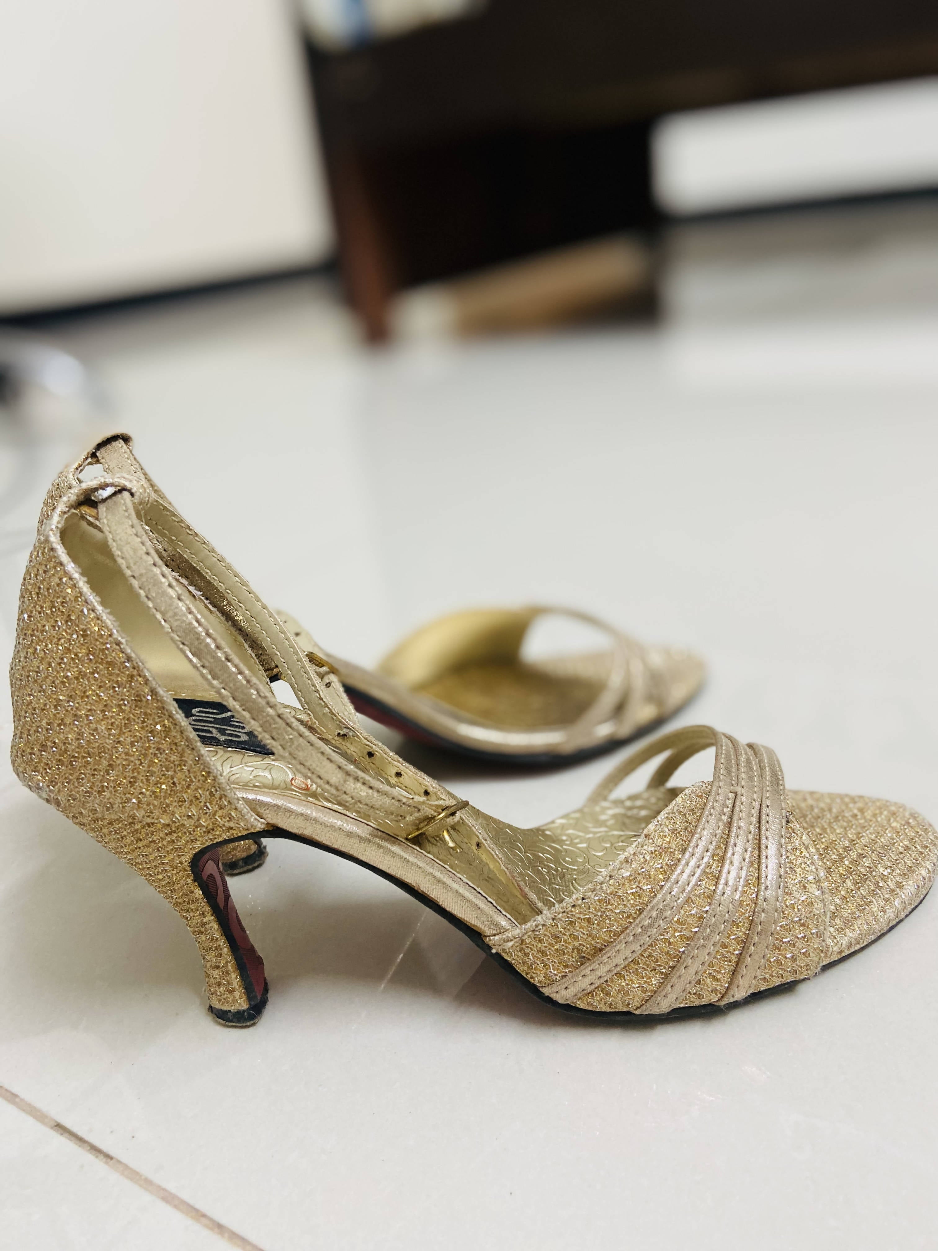 ECS | Gold Heels | Women Shoes | Preloved
