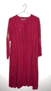 Maria B | Long Pink shirt | Women Branded Kurta | Small | Preloved