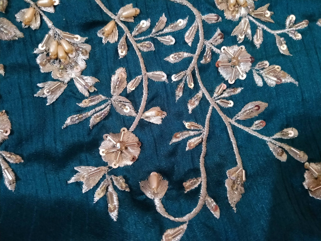 Blue Saree Embroidered | Women Sarees | Women Locally Made Formals| Medium | Worn Once