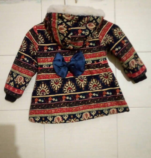Multi Color Coat | Kids Winter | Girls Tops & Shirts | Size: 3-4 Yrs | Preloved