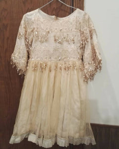 Golden Wedding Dress (Size: S )| Girls Skirt & Dresses | Worn Once