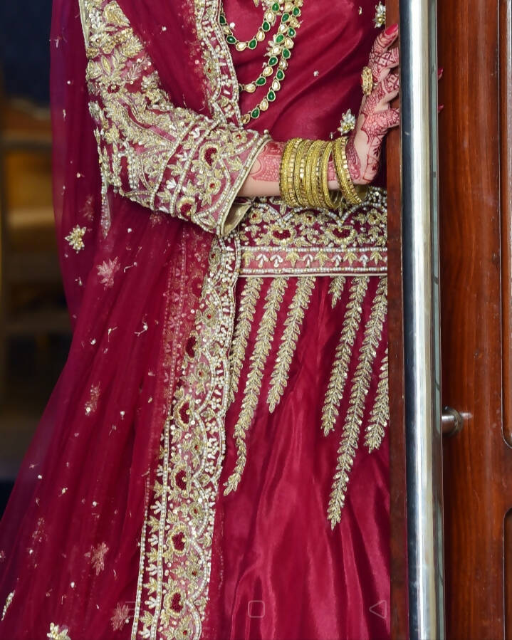 Stunning Maroon Bridal Suit | Women Bridals | Small | Worn Once