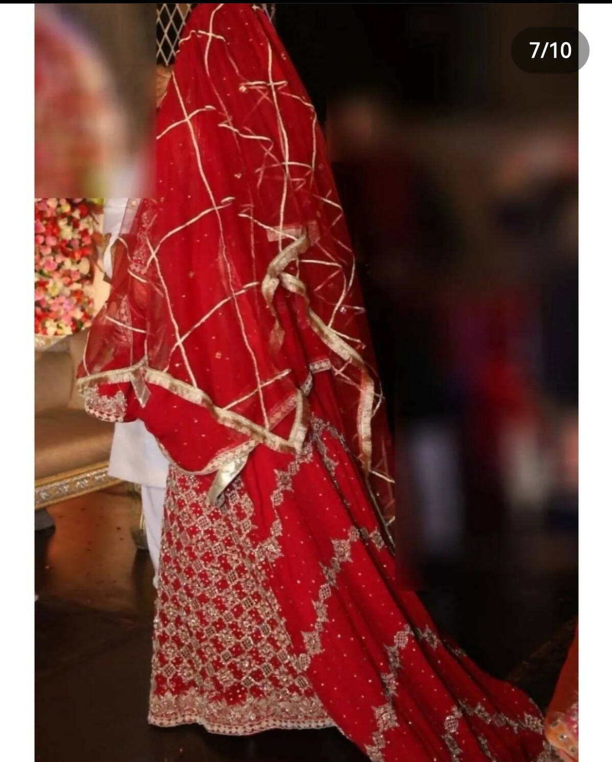 Stylish Red Bridal Baraat Lehnga | Women Bridals | Medium | Preloved