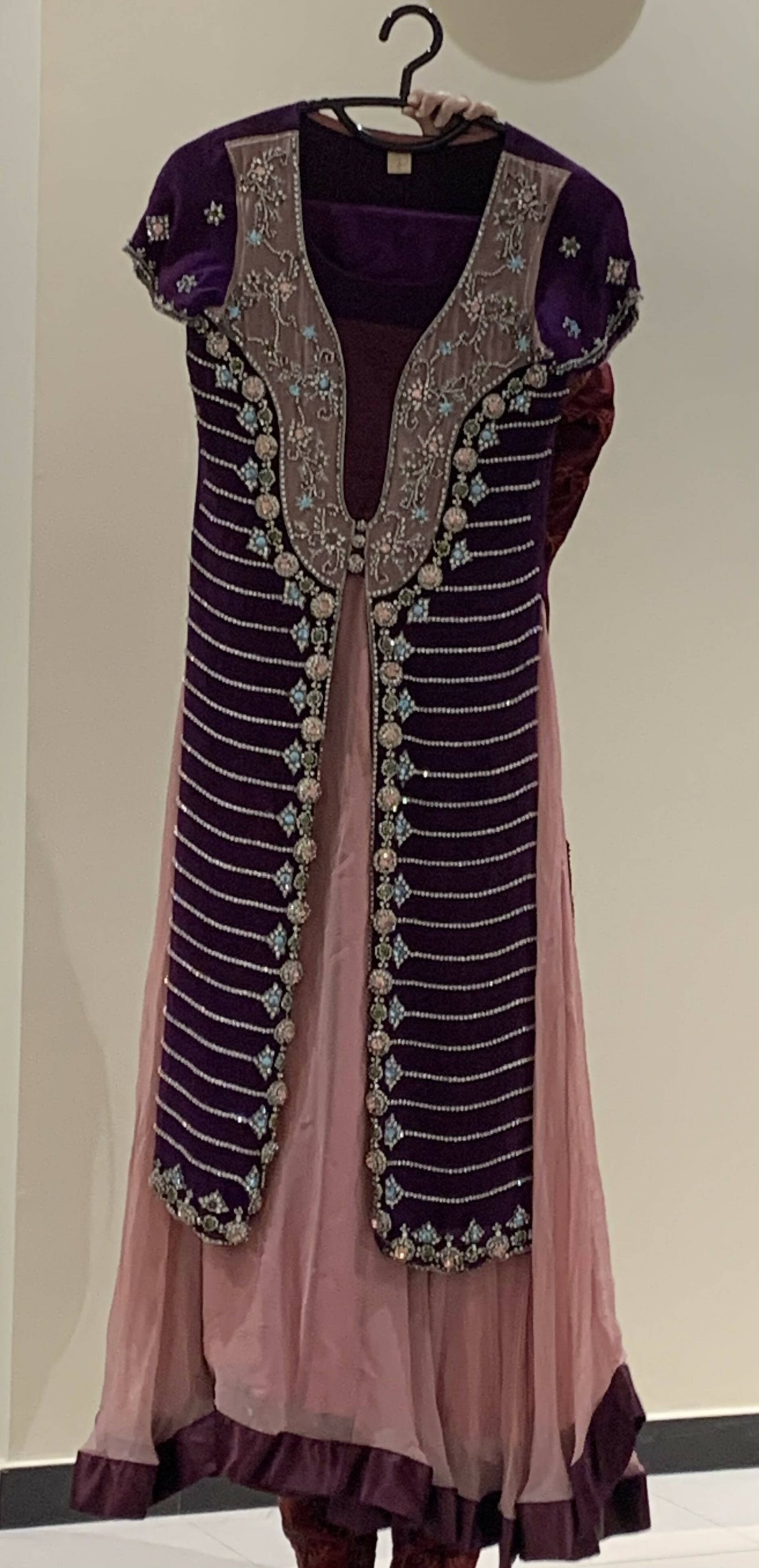 Chiffon Heavy Work Maxi | Women Frocks & Maxis | Small | Preloved