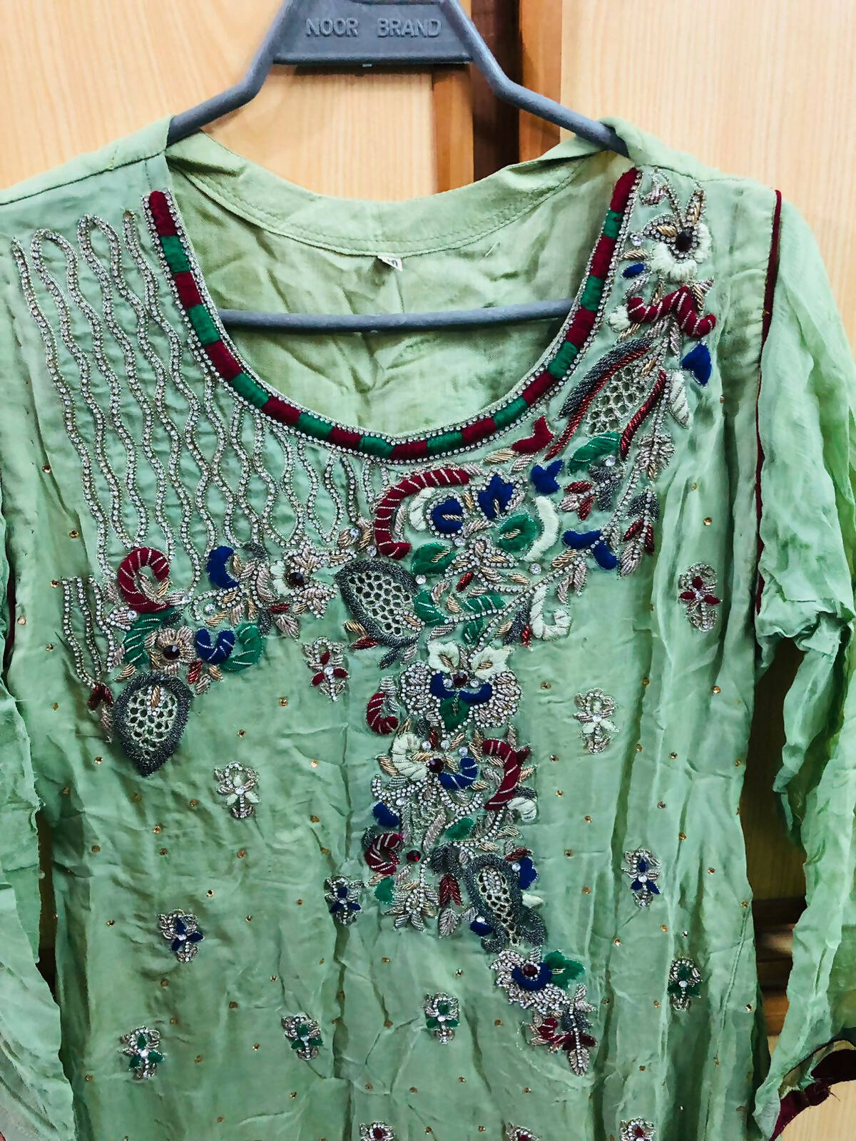 parrot frock with ghrara | Women Formals | Preloved