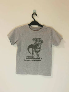 Grey Dinosaur Shirt 4 year | Boys Tops & Shirts | Preloved