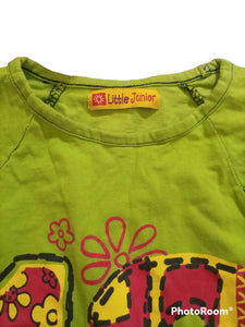 Little Junior | Green T Shirt ( Size: 5 to 8 Year Old ) | Girls Tops & Shirts | Preloved