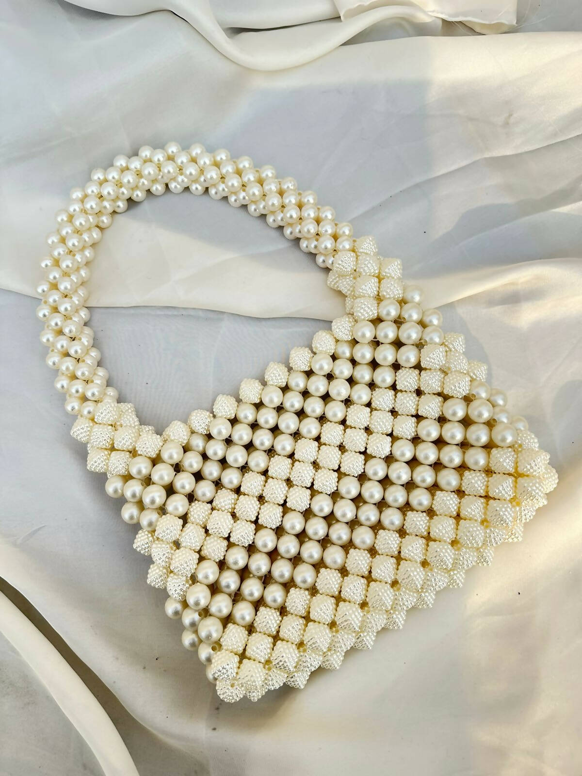 White Pearls Bag | Women Bags | Medium | New