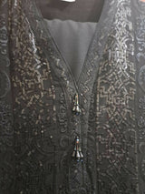 Black Fully Embroidered Suit | Women Locally Made Formals | Medium | Worn Once