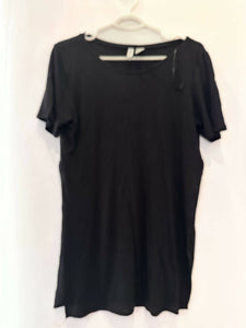 H & M | Black long top with Slits | Women Tops & Shirts | Small | Preloved