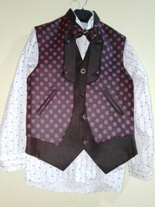 3 Piece Boys Paint Shirt and Waistcoat (Size: S ) | Boys Bottom & Pants | Boys Tops & Shirt | Preloved