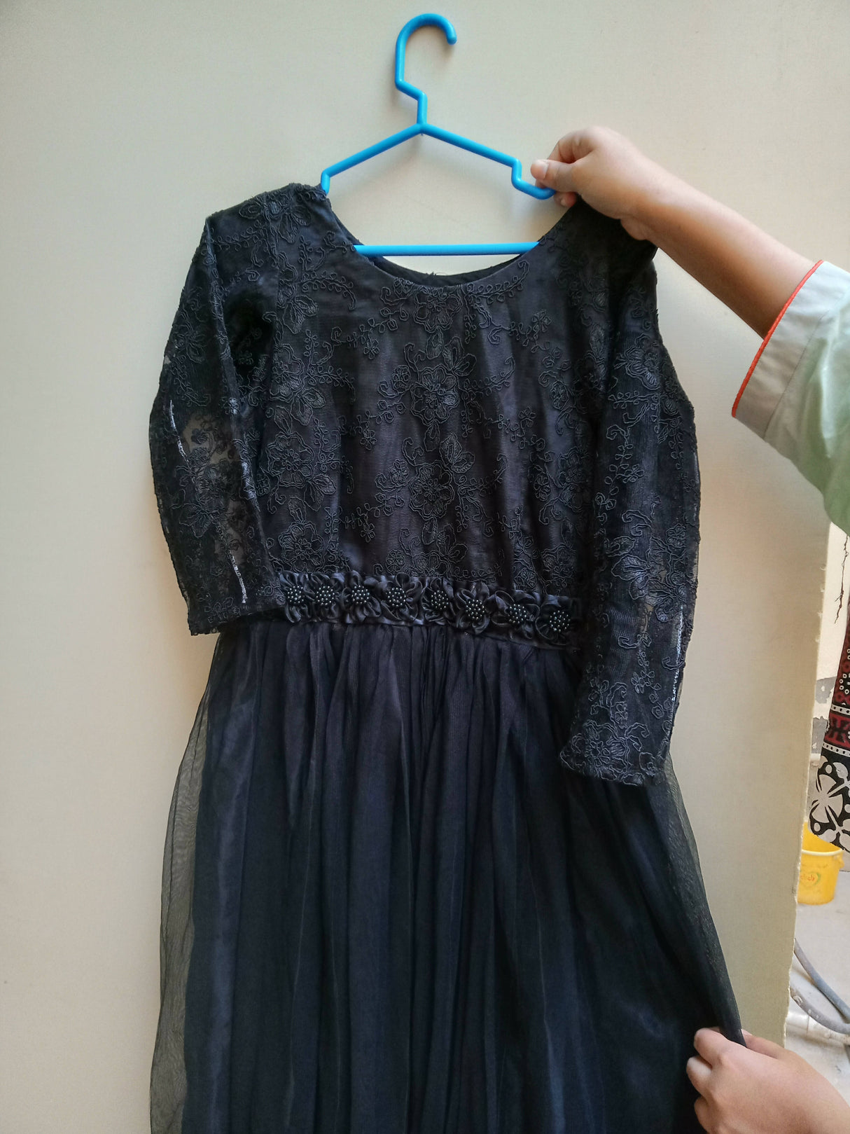 sachin and babi light blue dress Floral Printed Delta Fabric Frock for Women main image 1