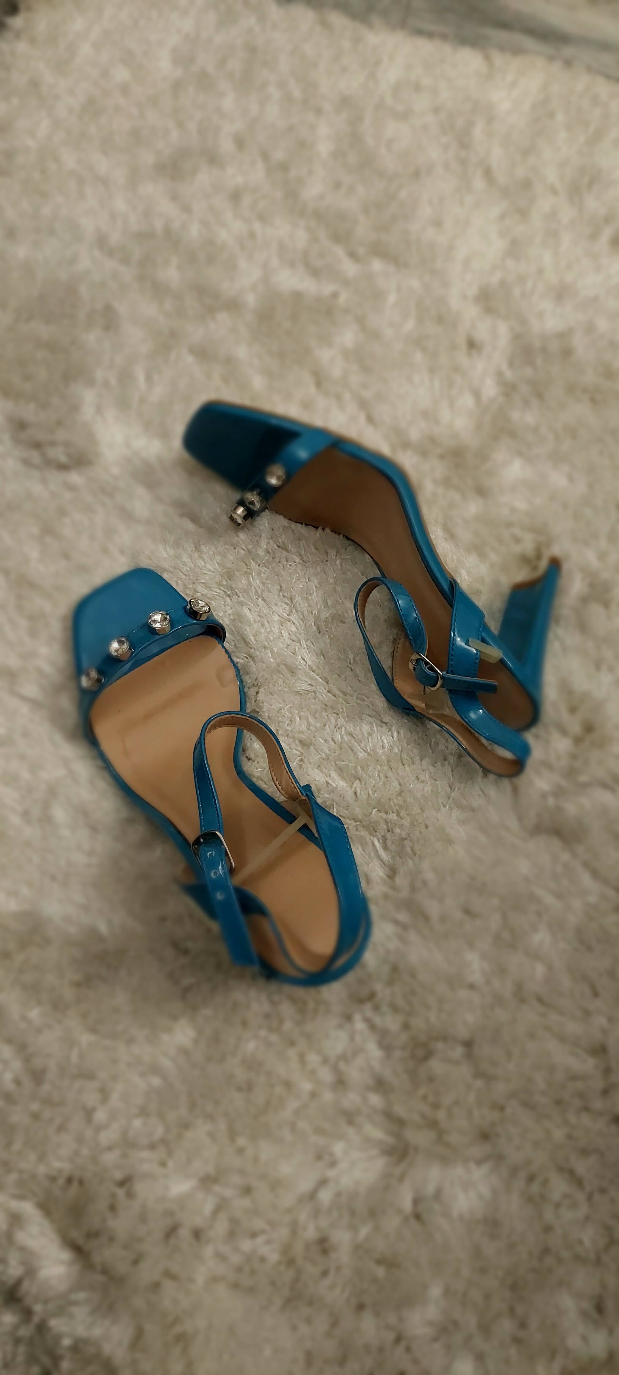 Unze London | Blue Heels (Size 39) | Women Shoes | Worn Once