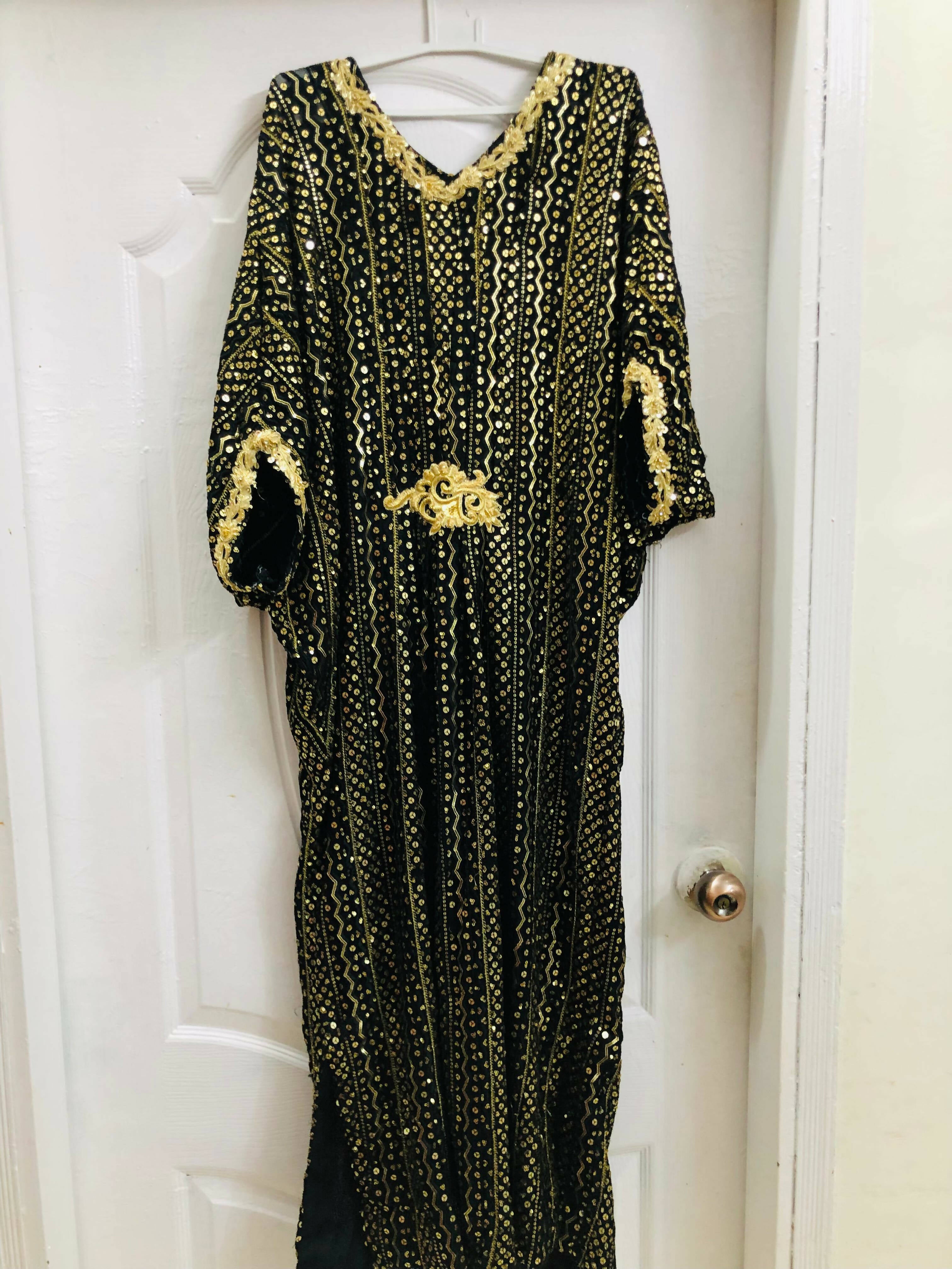 Beautiful Black Kaftan | Women Locally Made Formals | Worn Once