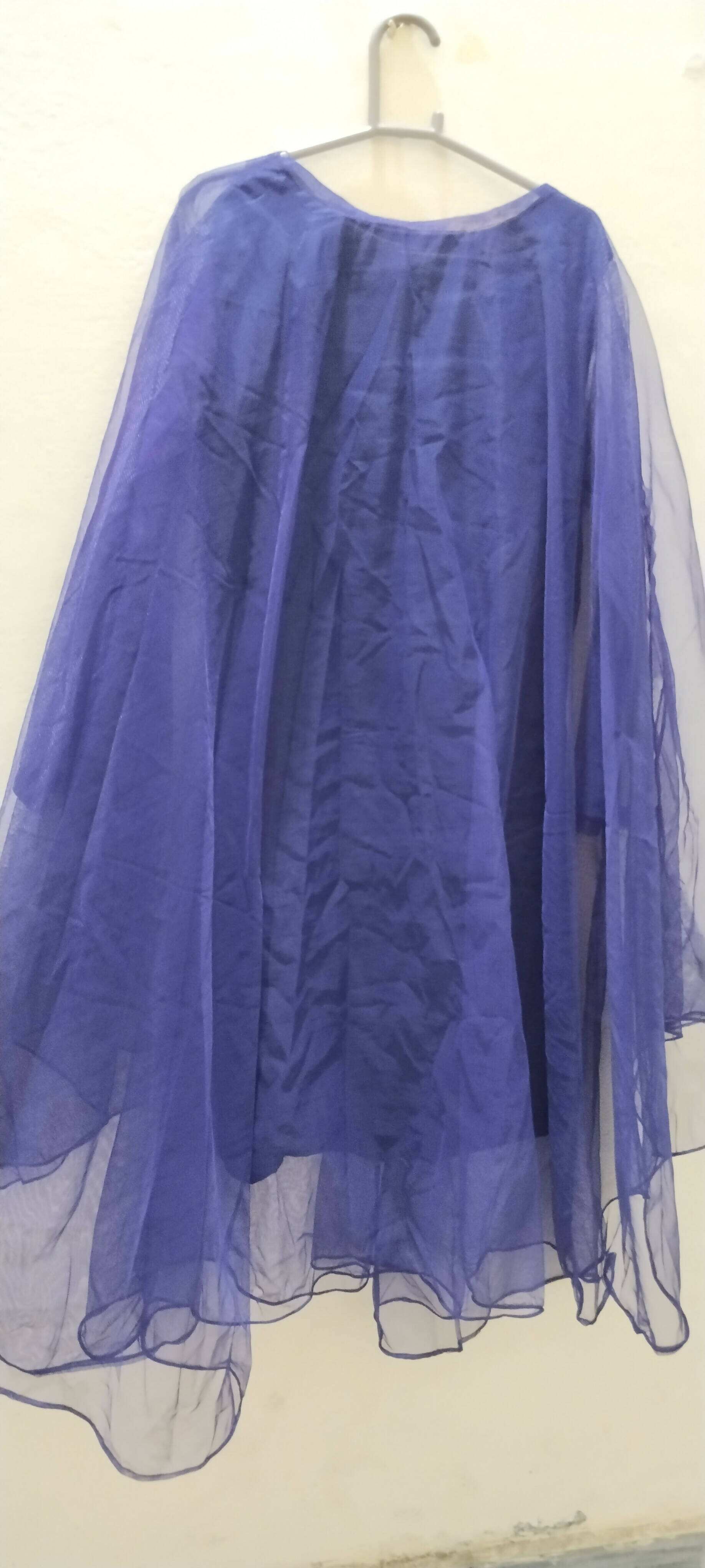 Embroided Blue Net kaftan (Size: M) | Women Formals | Preloved