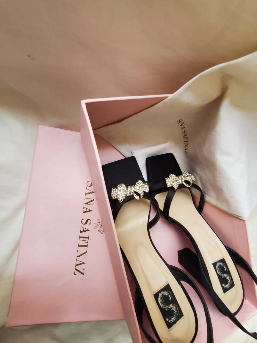 Sana Safinaz | Fancy Black Heels ( Size : 40 ) | Women Shoes | New