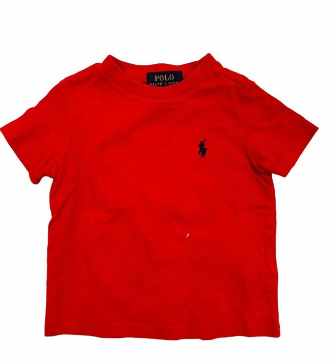 POLO BY RALPH LAUREN | BABY BOY | SHORT SLEEVE T-SHIRT | RED | PRELOVED