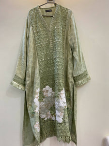 Green Embroidered Kurta & Dupatta | Women Locally Made Kurta | Large | Preloved