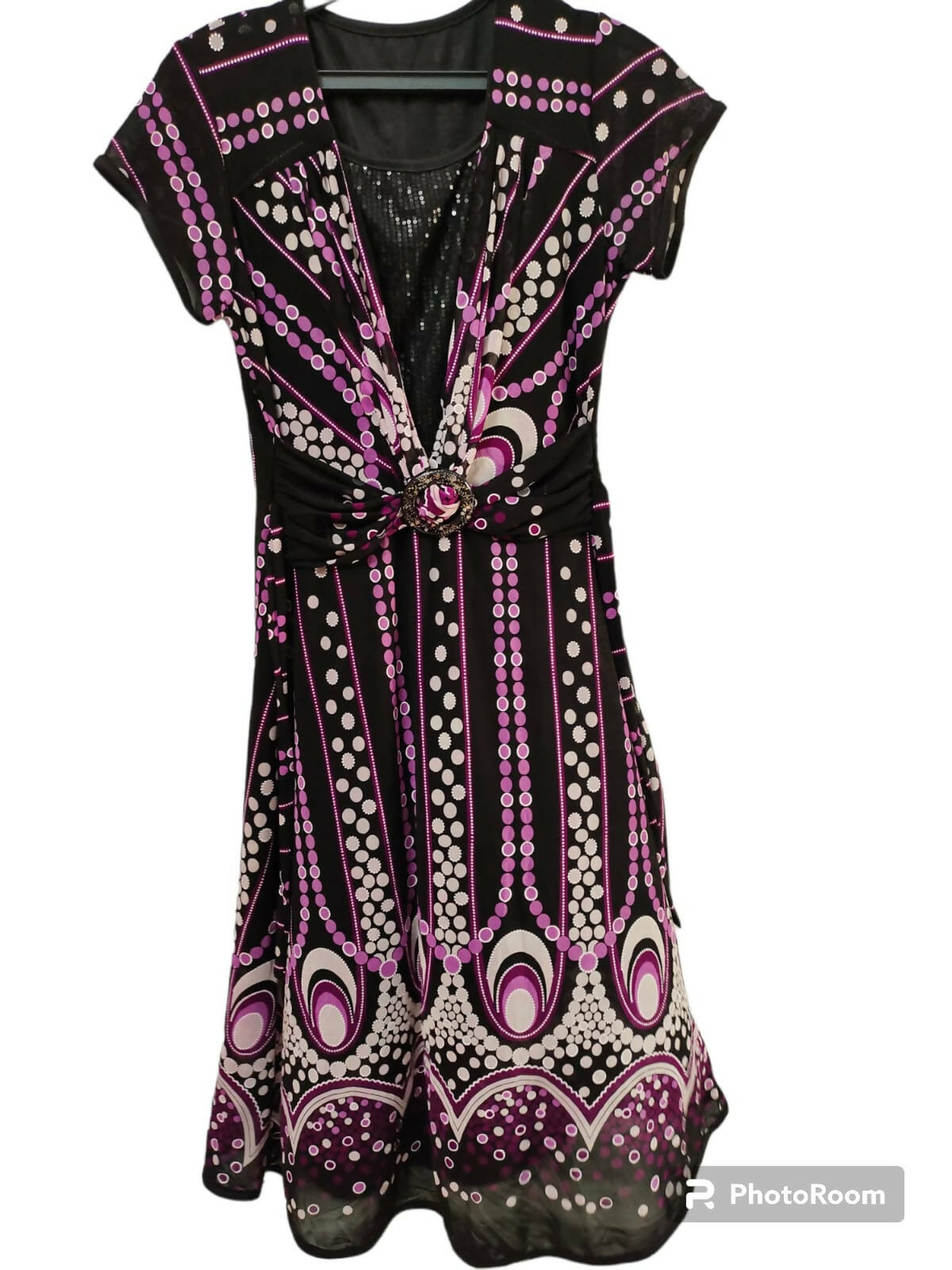 Black & Purple Women Western Top (Size: S) | Women Tops & Shirts | Worn Once