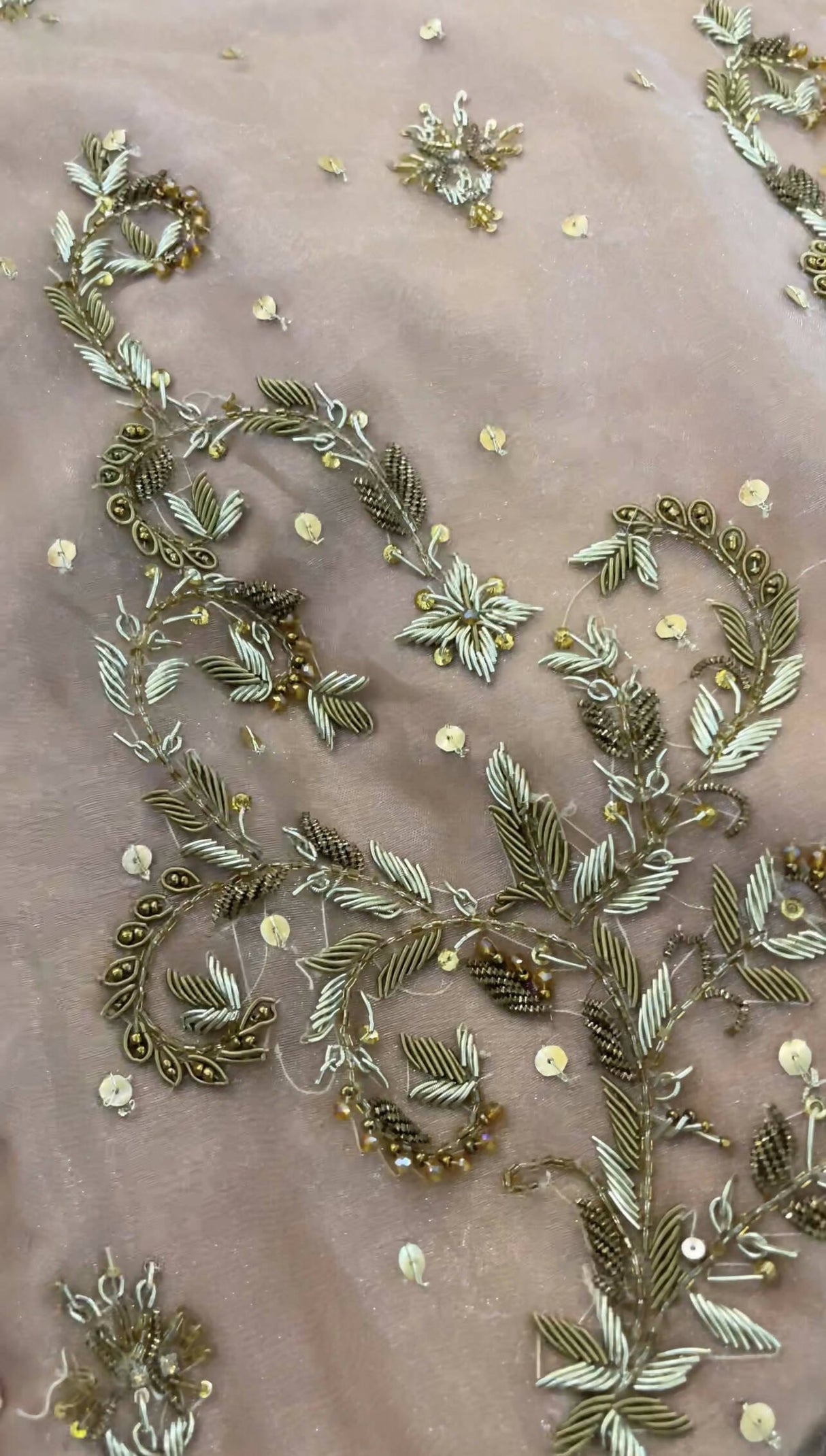 Meena Kari | Stunning Ivory Pink Suit | Women Bridals | Small | Preloved