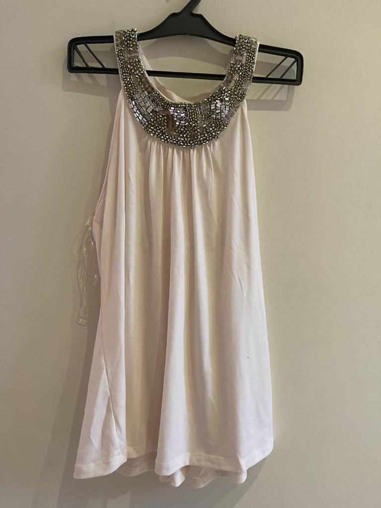 Charlotte Russe | Sleeveless Gems Neckline Top | Women Tops & Shirts | Preloved