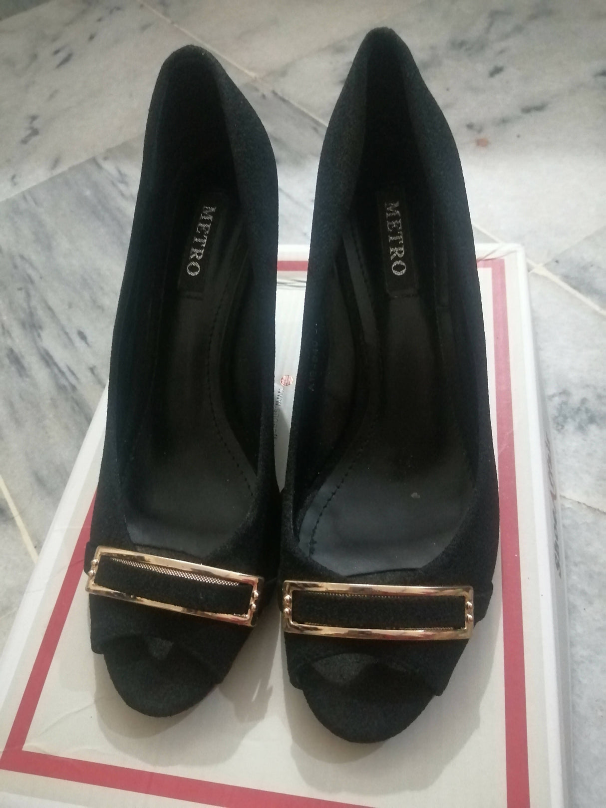 Metro | Black Wedge Heels | Women Shoes | Size: 36 | Worn Once