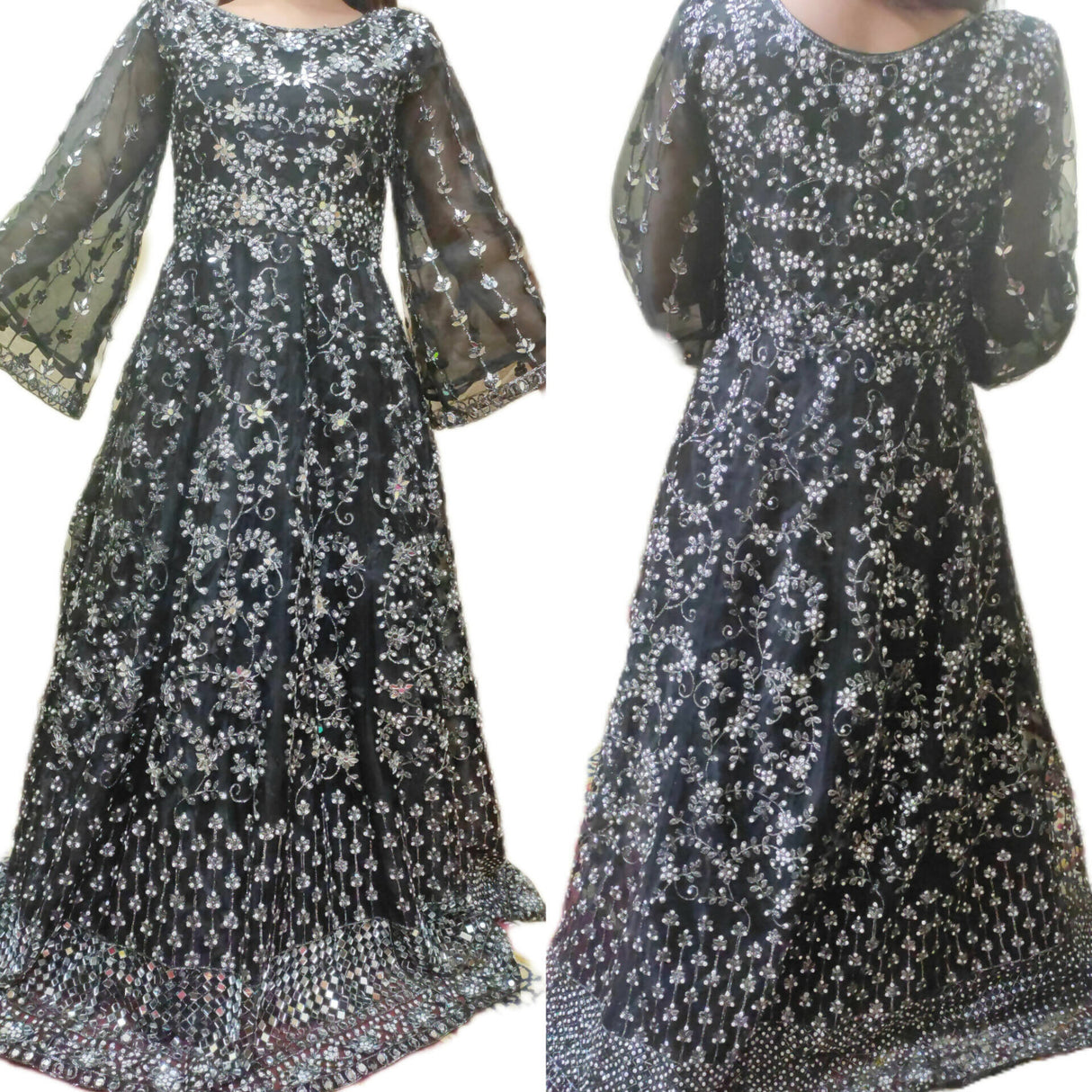 Fancy Mirror Work Maxi | Women Frocks & Maxis | Medium | Preloved