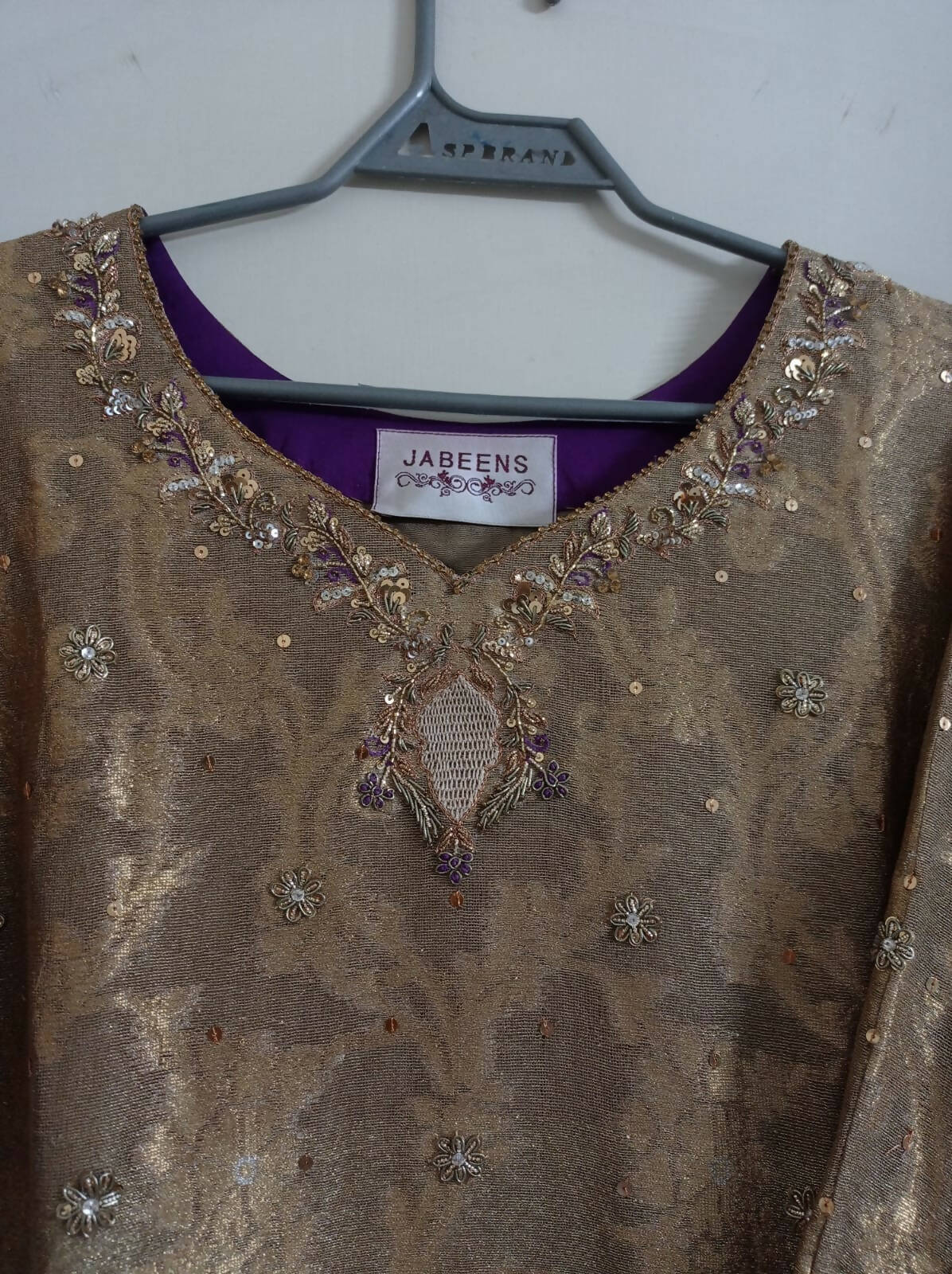 Rust Gold embroidery dress | Women Formals | Worn Once