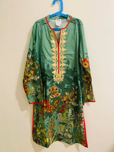 Sapphire | Green Kurta | Women Branded Kurta | Medium | Preloved