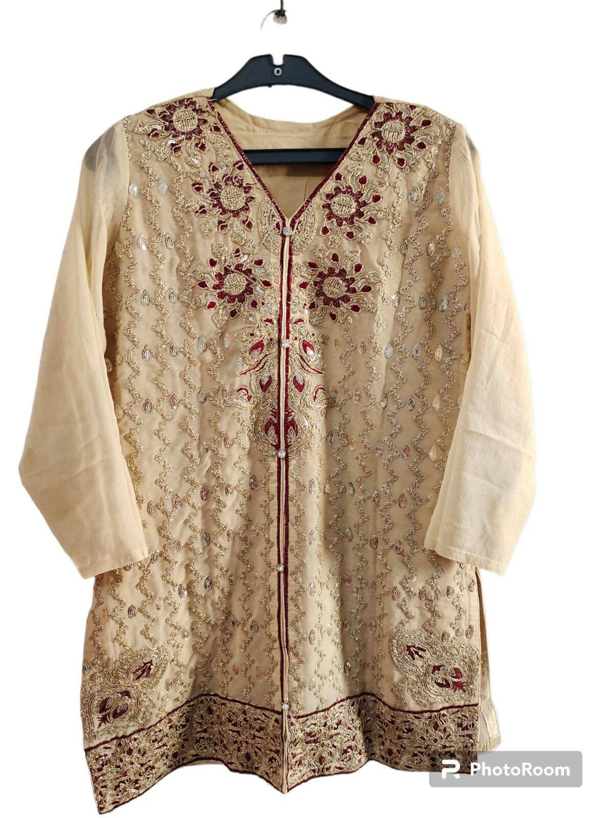 Golden & Maroon Lehanga | Women Locally Made Formals | Medium | New