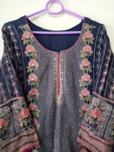 Bareeze | Blue Stitched 3 Pcs Suit | Women Branded Kurta | Medium to Large | Worn Once