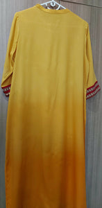 Mustard & Orange Kurta | Women Locally Made Kurta | Large | Worn Once