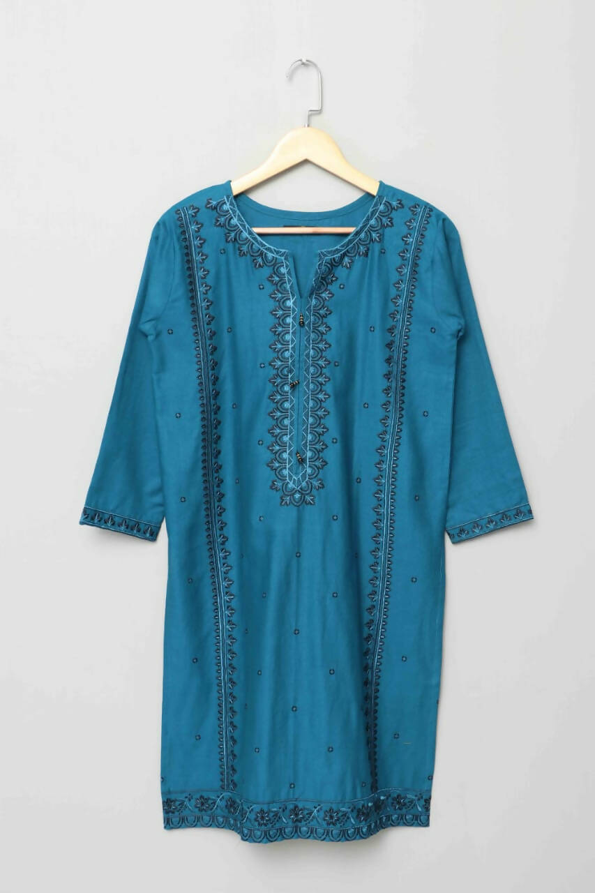 Blue fancy khaddar kurta | Women Locally Made Kurta | New