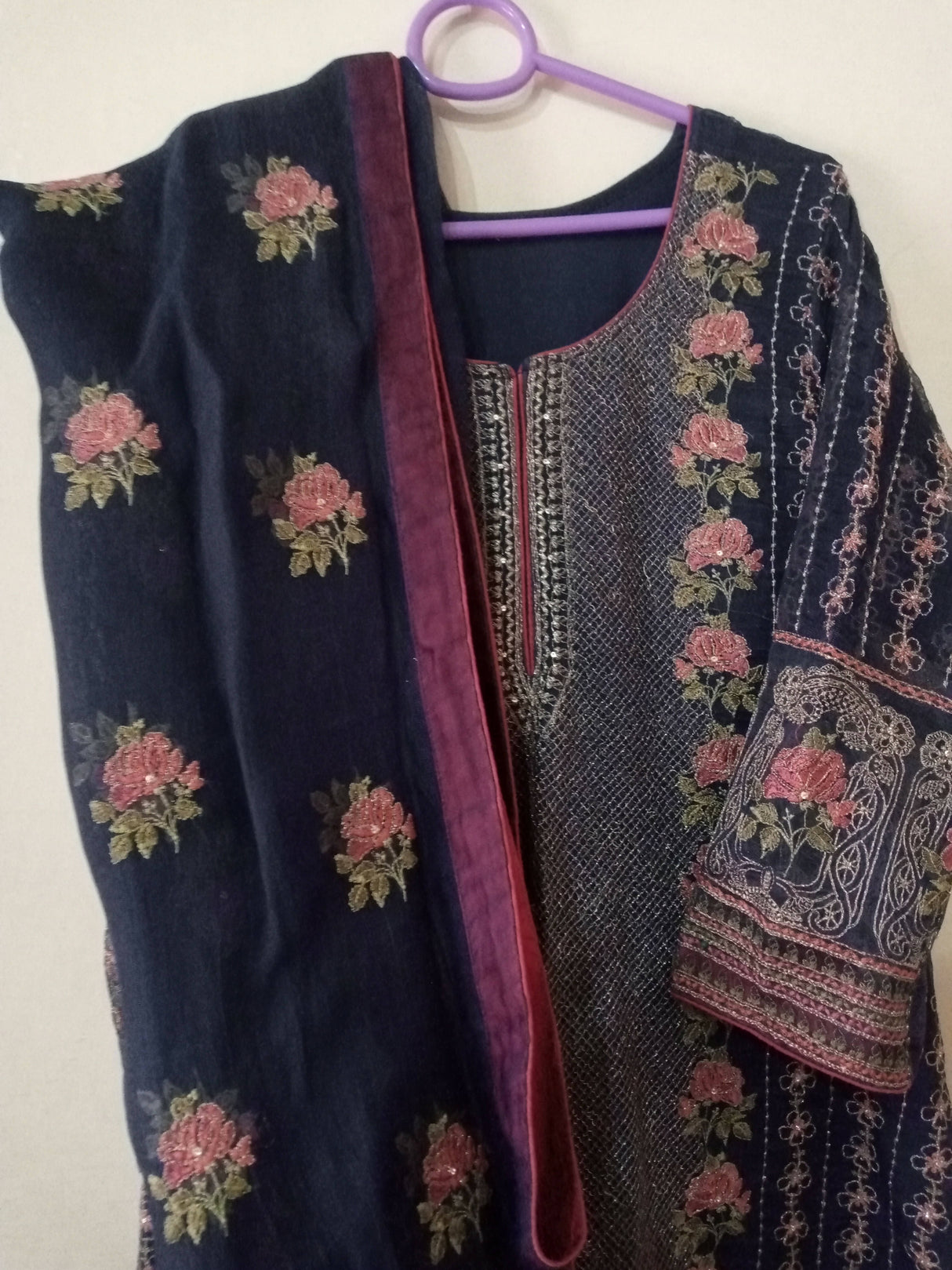 Bareeze | Blue Stitched 3 Pcs Suit | Women Branded Kurta | Medium to Large | Worn Once