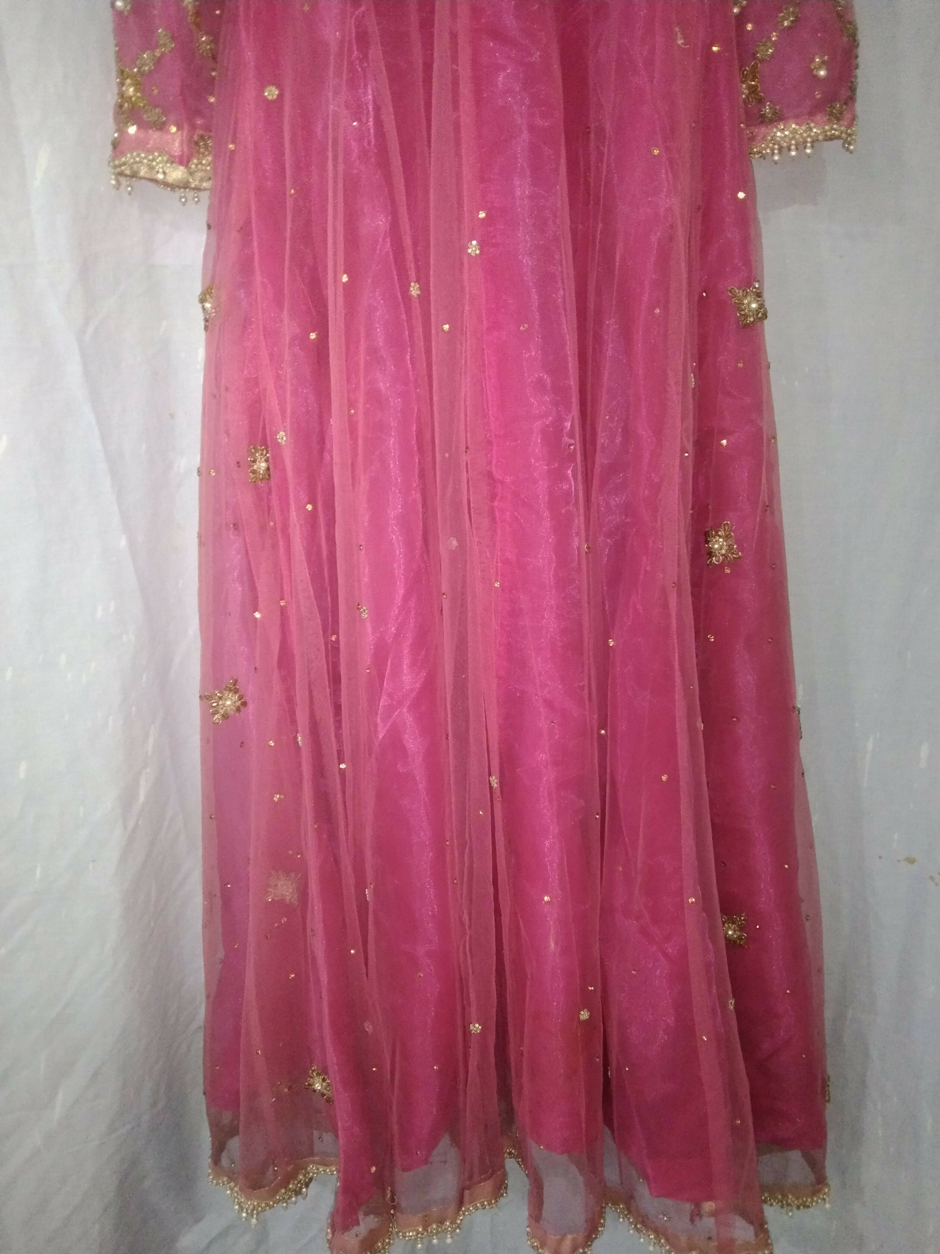 Pink Embroidered Maxis | Women Froks & Maxis | Medium | Preloved