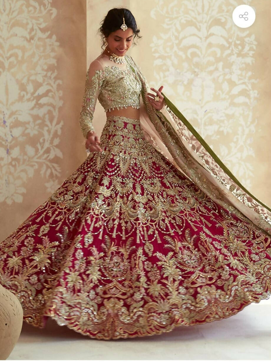 Suffuse Rose wood Bridal wear | Women Bridals | Worn Once