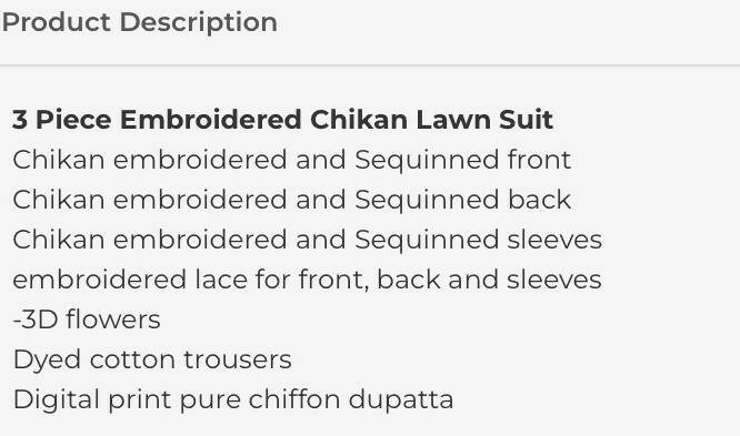 Mushk | Chikankari 3 Pc Suit | Women Locally Made Formals | Large | Preloved