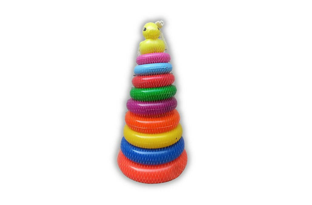 Rainbow Rings Tower with Mini Duck | Kids Toys & Baby Gear | New