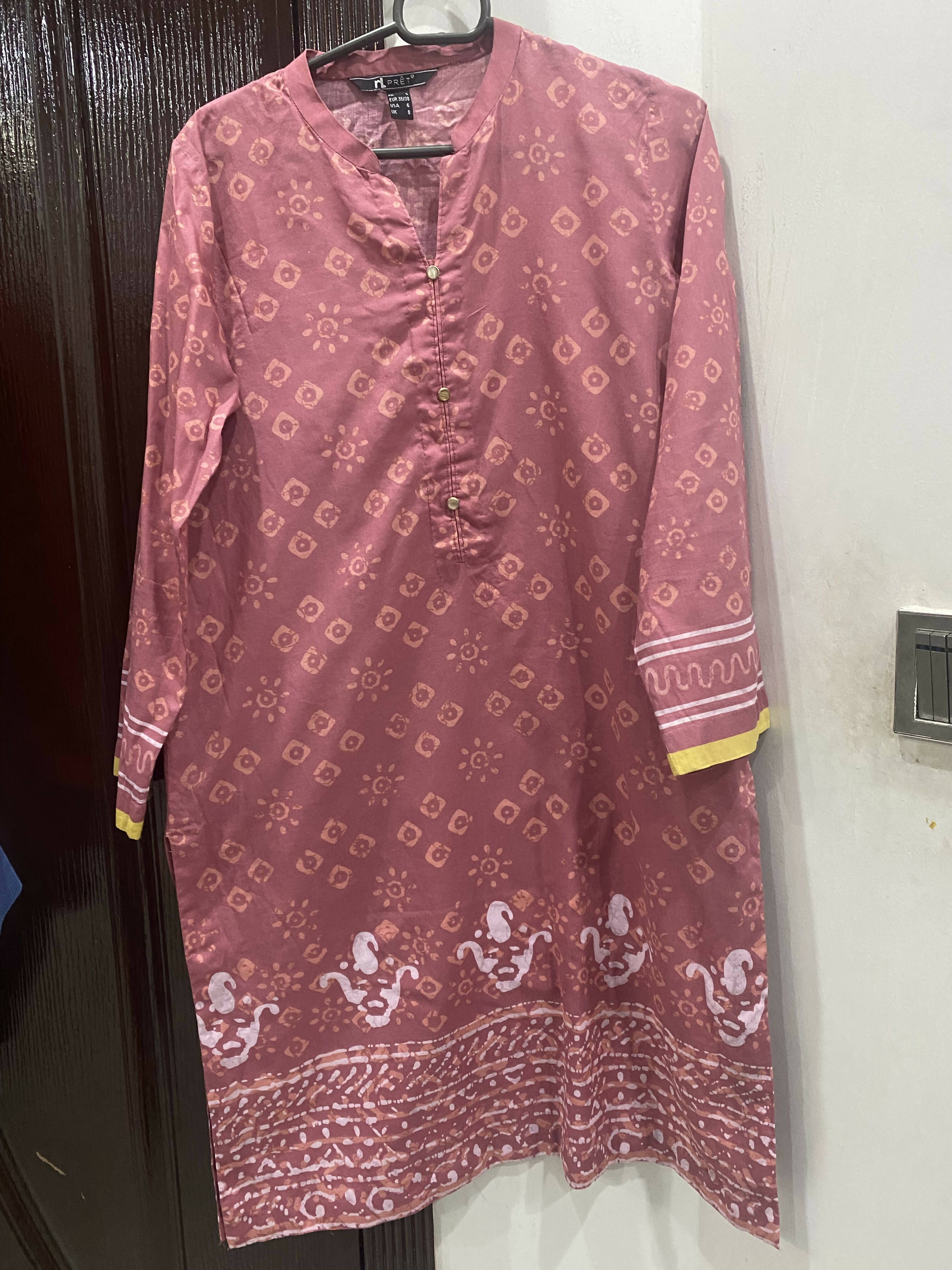 Nishat Linen|2pcs | Women Branded Kurta | Small | Worn Once