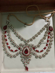 Nine West Bridal jewelry set red and white | Women Bridal Jewelry Set | Worn Once