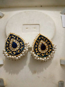 WHITE & BLUE EARRING | WOMAN JEWELRY EARRING | PRELOVED