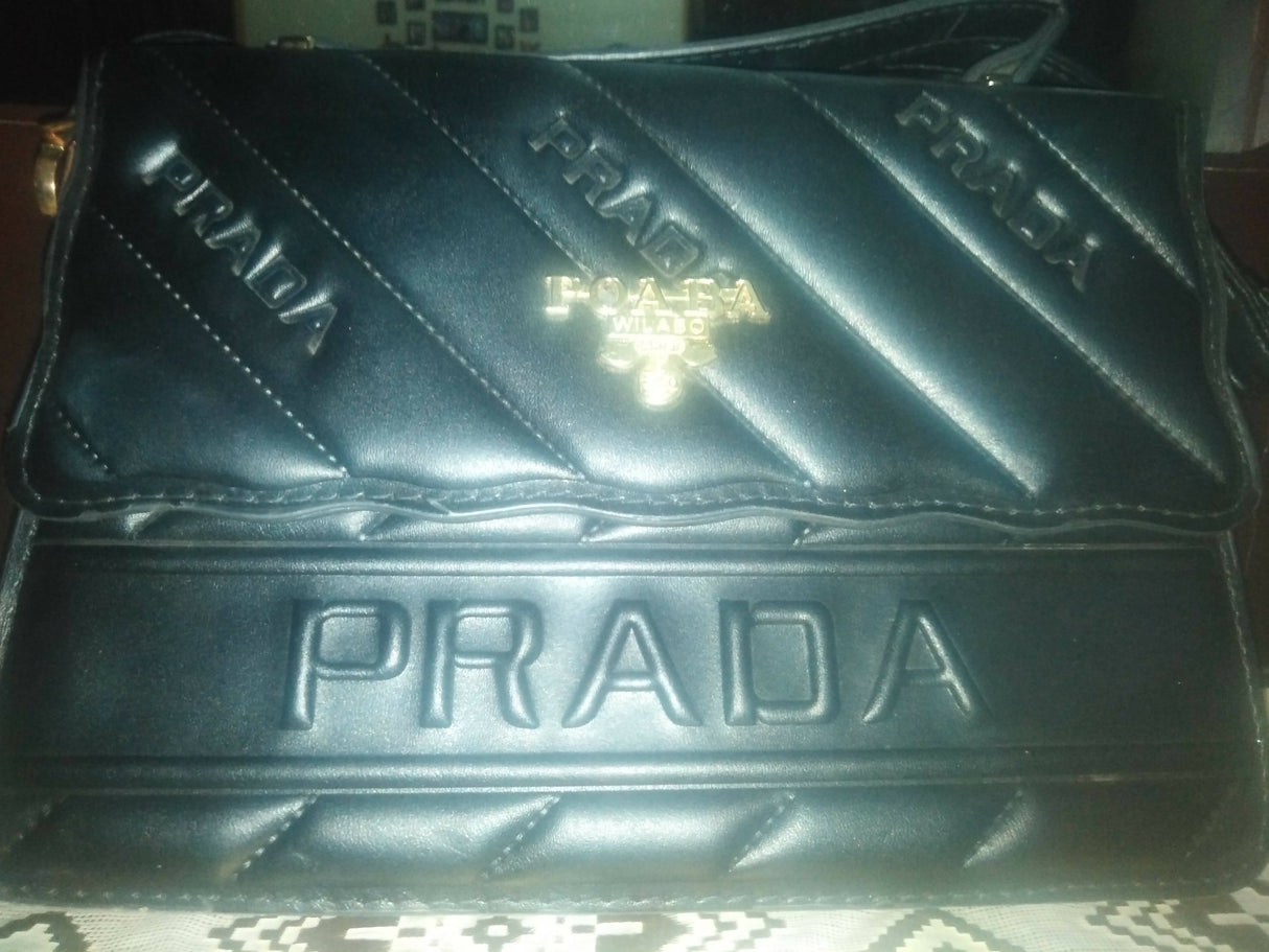 Stitched pattern mini black handbag | Women Bags | Worn Once