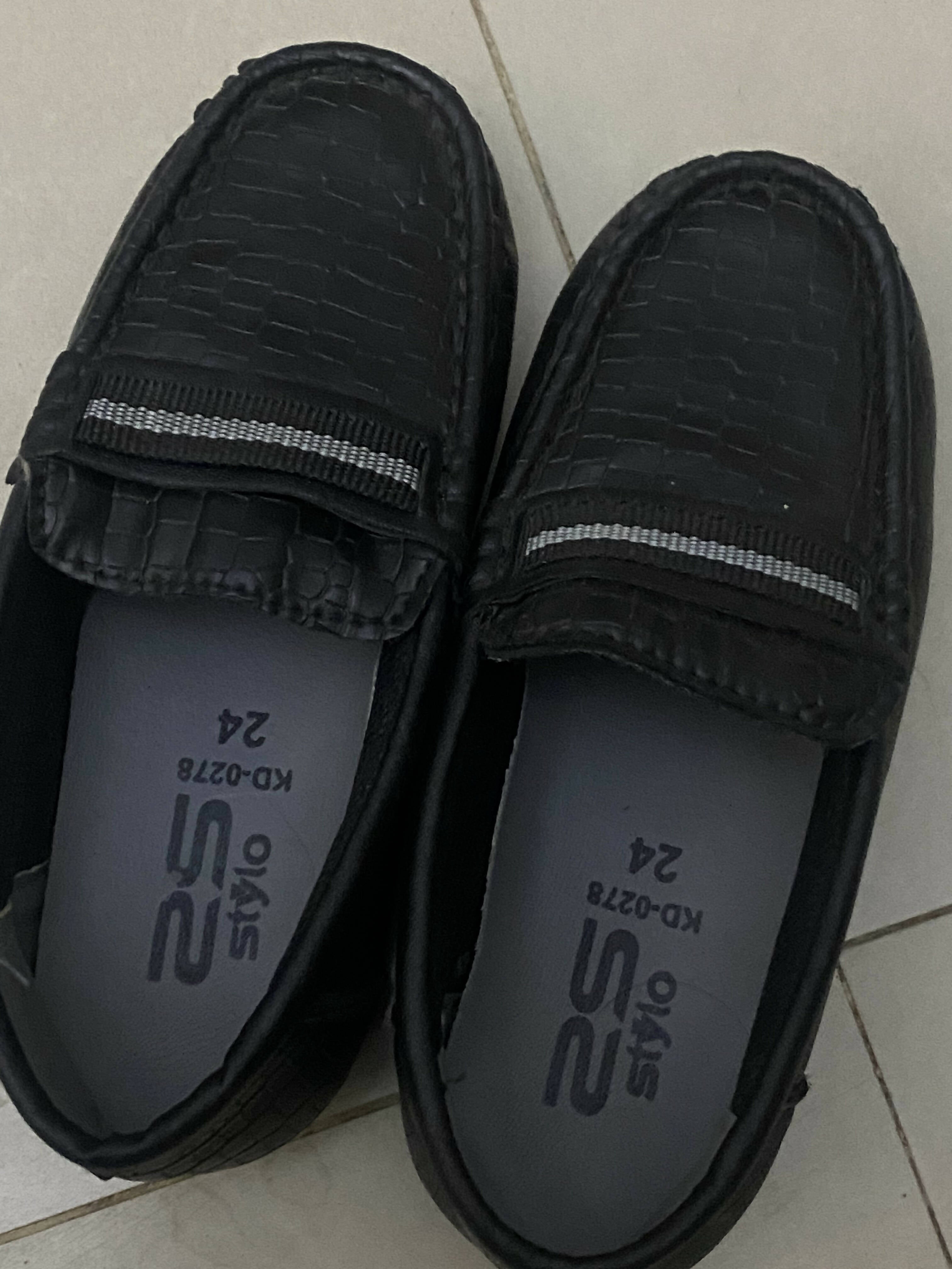 Black Shoes (Size: 24 ) | Boys Shoes | Worn Once